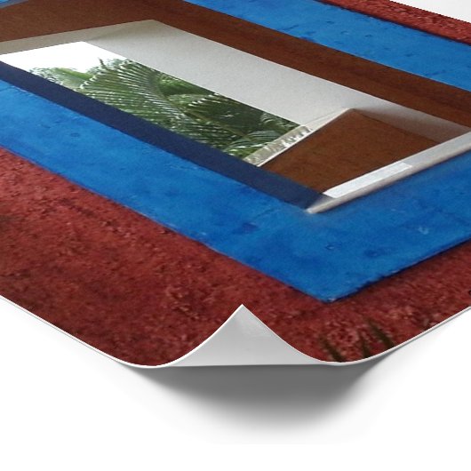 Het raam in Riviera Maya, Mexico Poster (Hoek)