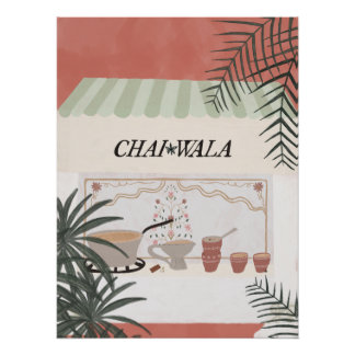Het raam van de Chai Wala Perfect Poster