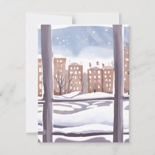 Het raam van Mema | Snowy City Window Painting Kaa (Voorkant)