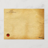 HET RABBIT-Monogram ( Young Hare ) Briefkaart (Achterkant)