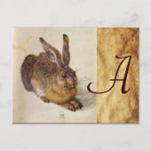 HET RABBIT-Monogram ( Young Hare ) Briefkaart (Voorkant)