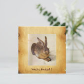 HET RABBIT-Monogram ( Young Hare ) Kaart (Staand voorkant)