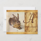 HET RABBIT-Monogram ( Young Hare ) Kaart (Voorkant)