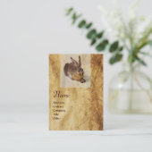 HET RABBIT-Monogram ( Young Hare ) Visitekaartje (Staand voorkant)