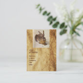 HET RABBIT-Monogram ( Young Hare ) Visitekaartje (Staand voorkant)