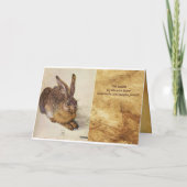 HET RABBIT ( Young Hare ) - Monogram Notitiekaartje (Achterkant)