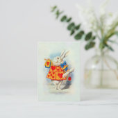 Het Rabbitt in Alice in Wonderland ~ Visitekaartje (Staand voorkant)