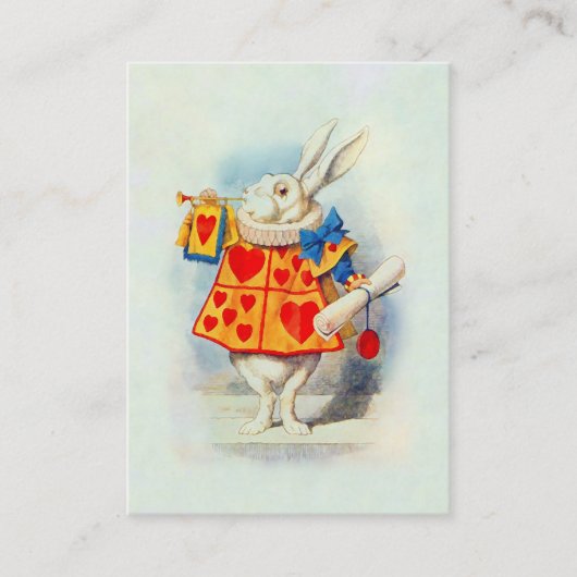 Het Rabbitt in Alice in Wonderland ~ Visitekaartje (Voorkant)
