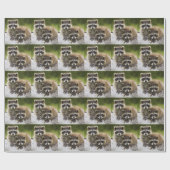 Het Raccoon Couple Cadeaupapier (Vlak)