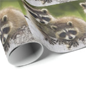 Het Raccoon Couple Cadeaupapier (Rol Hoek)