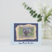 Het Raccoon van Itchin & van Scratchin sparen de D Aankondigingskaart (Staand voorkant)