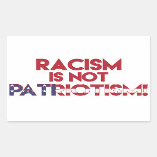 Het racisme is geen Patriottisme! Het anti Protest Rechthoekige Sticker