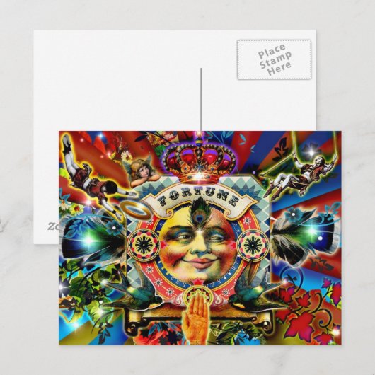 Het Rad van Fortuin Briefkaart (Voorkant / Achterkant)