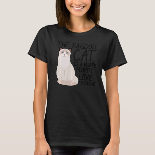 Het ragdoll-kat is een vloeiend diskettestation t-shirt (Voorkant)