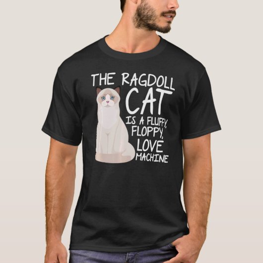 Het ragdoll-kat is een vloeiend diskettestation t-shirt (Voorkant)