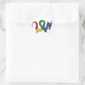 Het Rainbow Dragon-netwerk Ronde Sticker (Tas)