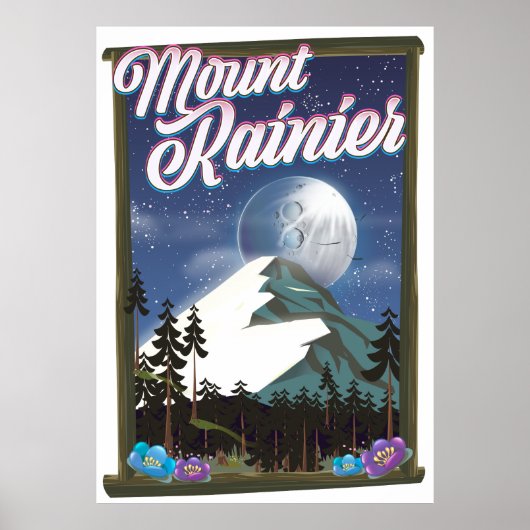 Het Rainier-vakantie-poster. Poster (Voorkant)