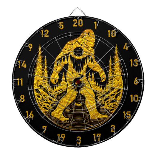 Het raken van Bullseyes en Bigfoot Dreams Dartbord (Voorkant)