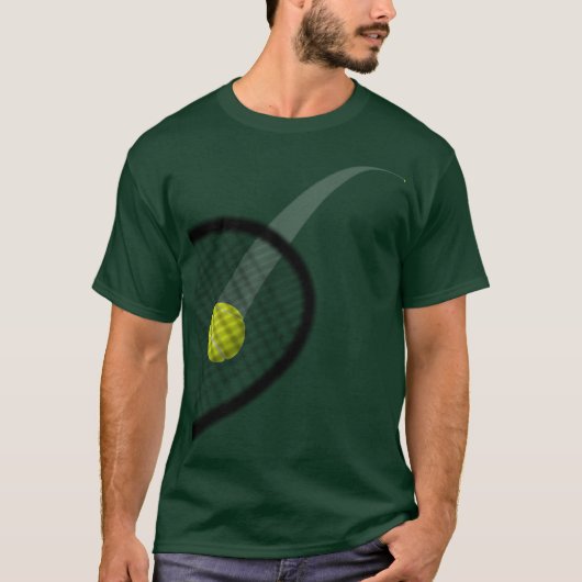 Het raken van een Tennis Ball bewegende beweging T-shirt (Voorkant)