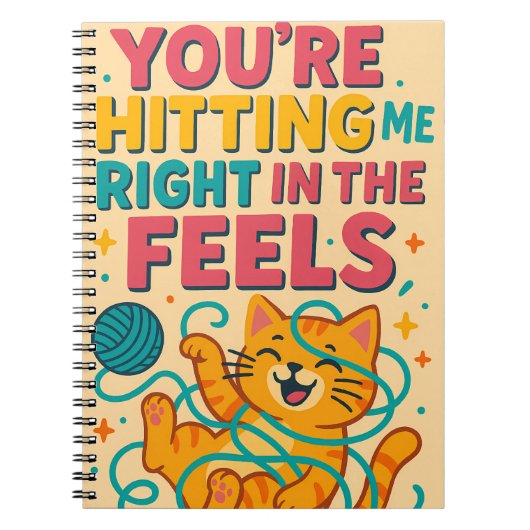 Het raken van mij in de Feels Cat Notitieboek (Voorkant)