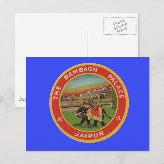 Het Rambagh Palace Hotel - Jaipur India - Reizen Briefkaart (Voorkant / Achterkant)