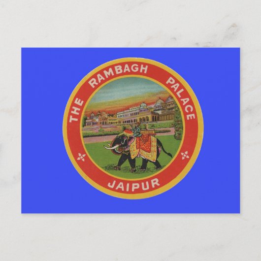 Het Rambagh Palace Hotel - Jaipur India - Reizen Briefkaart (Voorkant)