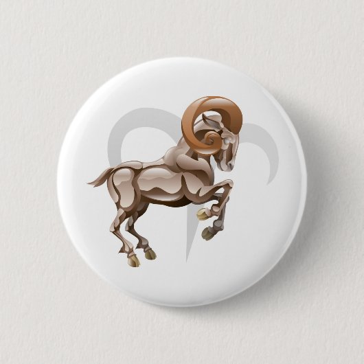 Het ramster of het geboorteteken ronde button 5,7 cm (Voorkant)