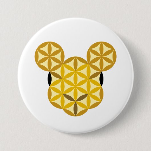 het ras van de geslachte dieren a01 ronde button 7,6 cm (Voorkant)