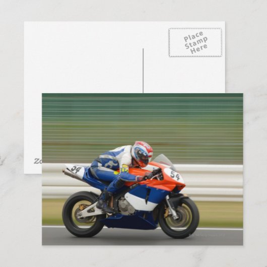 Het Ras van de motorfiets Briefkaart (Voorkant / Achterkant)