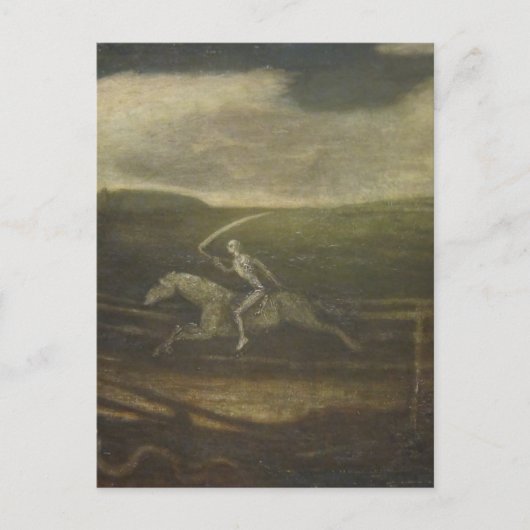 Het rasspoor of de dood van een Bleek paard Briefkaart (Voorkant)