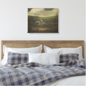 Het rasspoor of de dood van een Bleek paard Canvas Afdruk (Insitu (Slaapkamer))