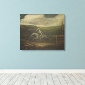 Het rasspoor of de dood van een Bleek paard Canvas Afdruk (Insitu (Houten vloer))