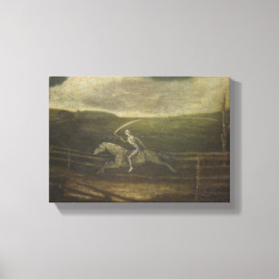 Het rasspoor of de dood van een Bleek paard Canvas Afdruk