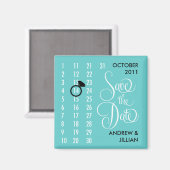Het raster van de Diamantkalender voor datum opsla Magneet (Voorkant / Achterkant)