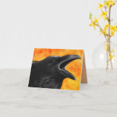Het Raven wenskaart Kaart (Gele Bloem)