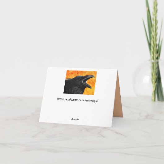 Het Raven wenskaart Kaart (Achterkant)