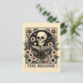 Het Reader Skeleton Tarot Kaart Poster (Staand voorkant)