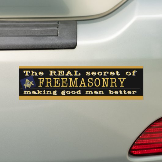Het REAL Secret Masonic Bumpersticker (Op auto)