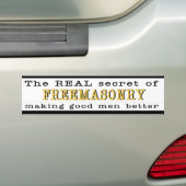Het REAL Secret Masonic Bumpersticker (Op auto)