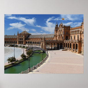 Het Real Spain- Plaza de Sevilla- Sevilla Poster