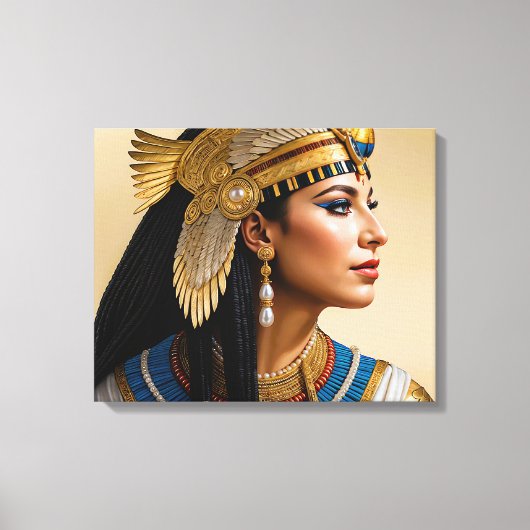"Het Realisme van Cleopatra VII: een portret" Canvas Afdruk (Voorkant)