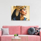"Het Realisme van Cleopatra VII: een portret" Canvas Afdruk (Insitu (Woonkamer))