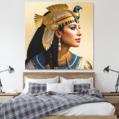 "Het Realisme van Cleopatra VII: een portret" Canvas Afdruk (Insitu (Slaapkamer))