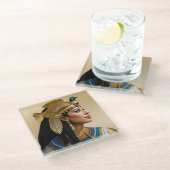 "Het Realisme van Cleopatra VII: een portret" Glazen Onderzetter (Schuin)