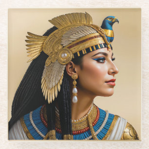 "Het Realisme van Cleopatra VII: een portret" Glazen Onderzetter