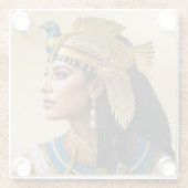 "Het Realisme van Cleopatra VII: een portret" Glazen Onderzetter (Achterkant)