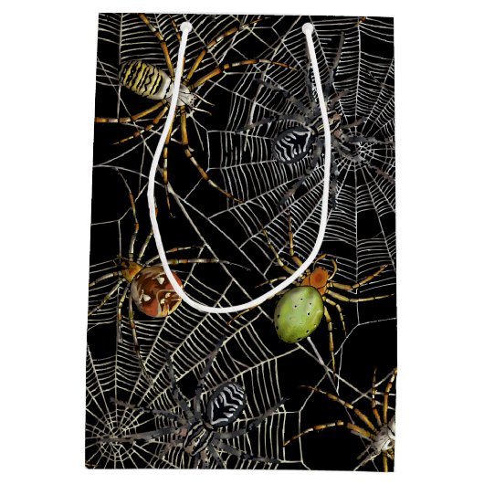 Het realistische Web Pattern van Spinnen Medium Cadeauzakje (Achterkant)