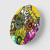 Het recentste kleurrijke verbazende bloemenart. ronde klok (Hoek)