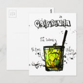 Het Recept Caipirinia van de cocktail Briefkaart (Voorkant / Achterkant)