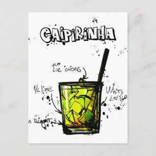 Het Recept Caipirinia van de cocktail Briefkaart